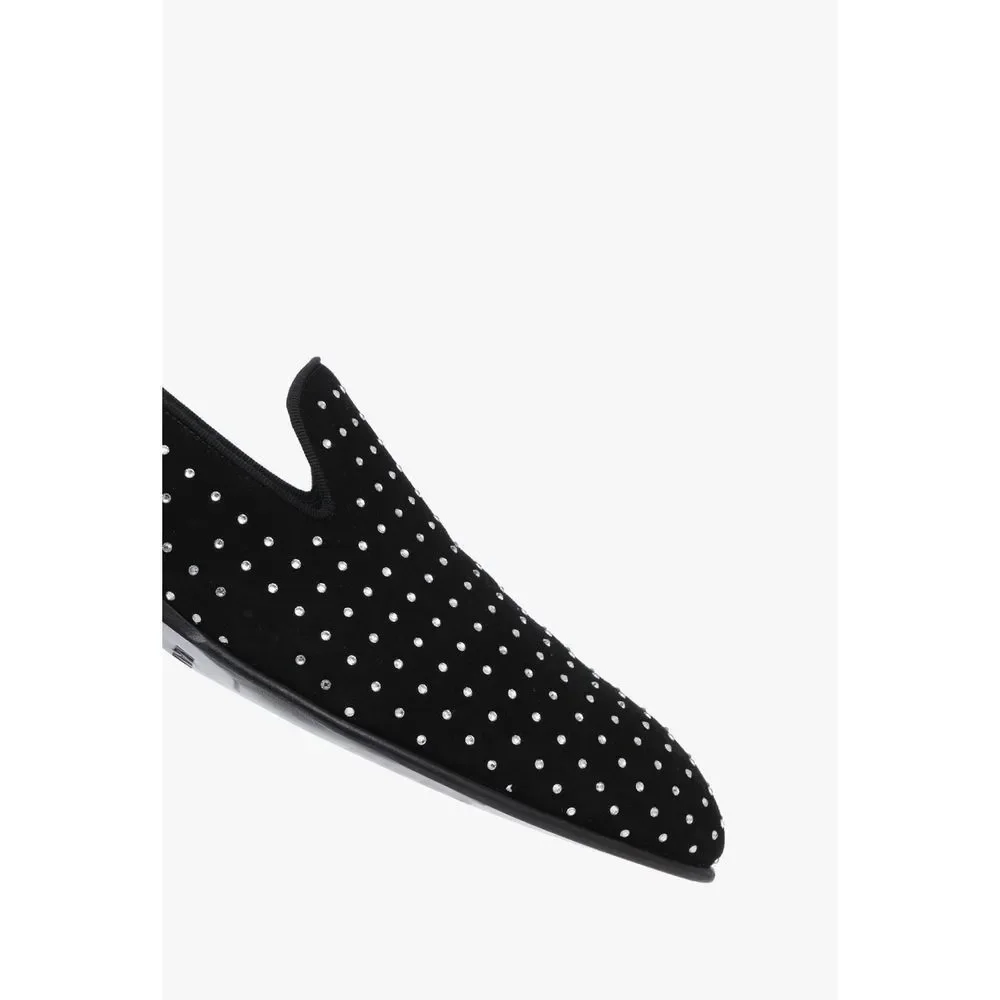 BALMAIN Matt Suede Crystal/Rhinestone Embellished/Studded Loafer/Shoes~EU44~$980 - Picture 2 of 9